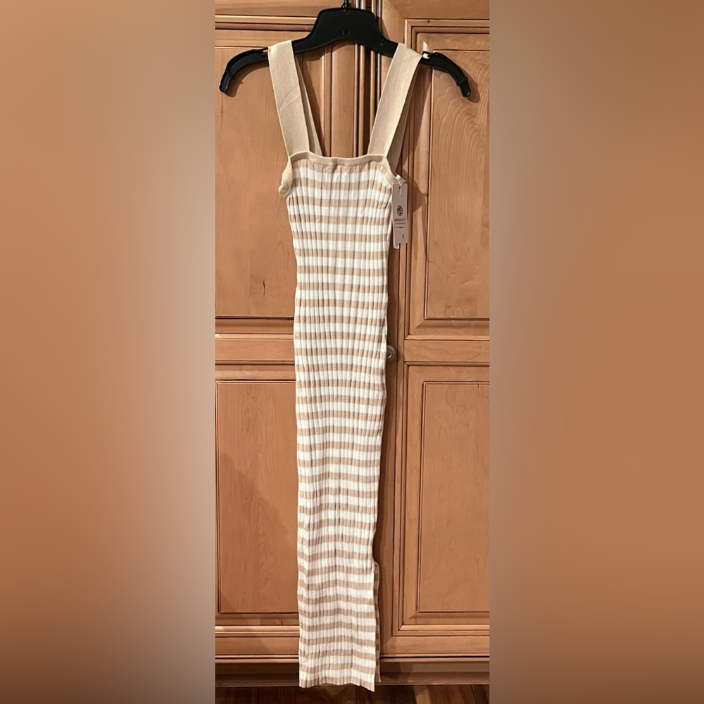 NWT Striped Knit Sleeveless Bodycon Dress - Picture 10 of 15